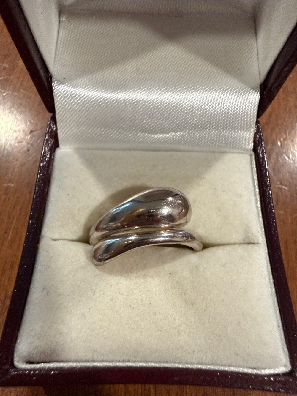 Adjustable 925 Sterling Modern Sculptural Wave Ring